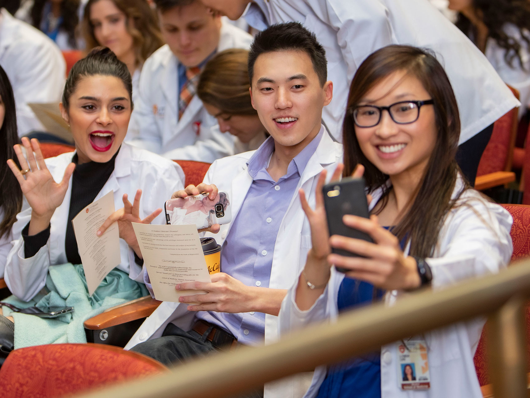 Three Long School of Medicine Students Taking Selfie